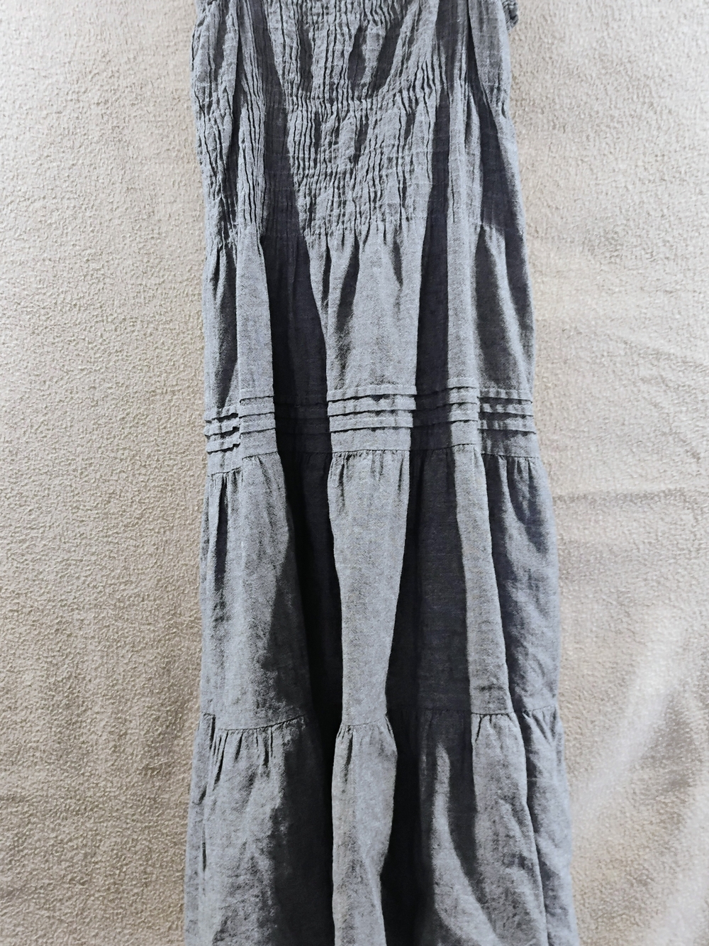Speed Control Gray Tiered Maxi Dress